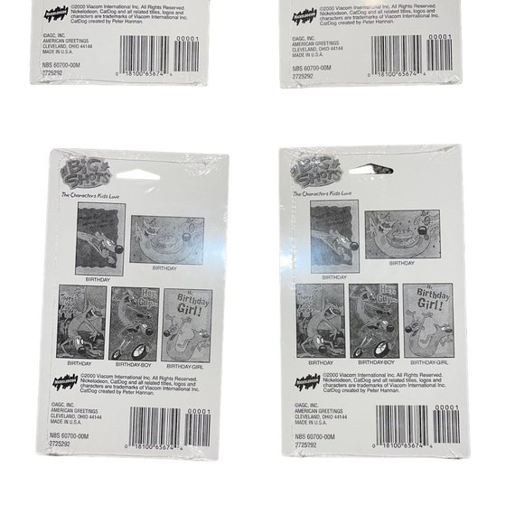 NIP American Greetings Hot Shots Vintage 2000 5 Pack Birthday Cards Nickelodeon - Picture 6 of 7